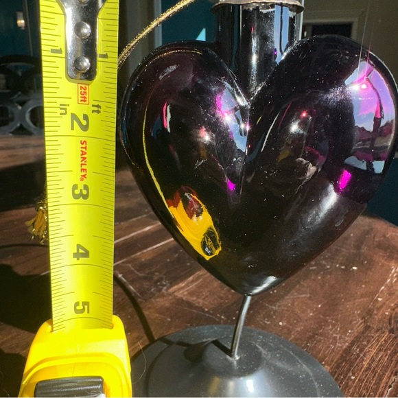 German Kugel Hand-blown Art Glass Red/Burgandy Heart Vintage ornament crackle - Picture 13 of 16